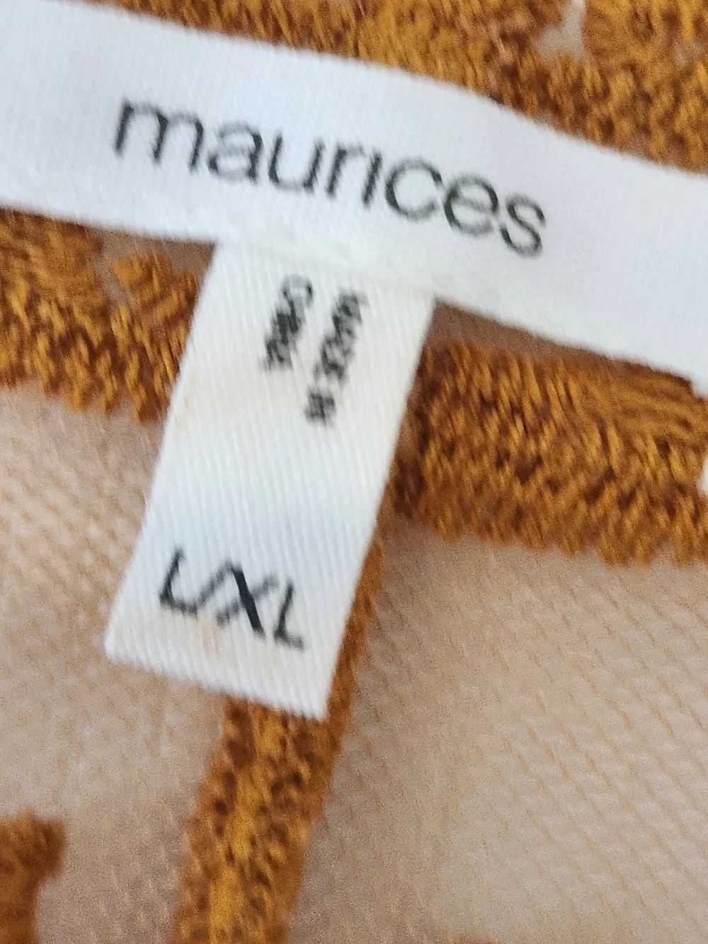 Maurices Sheer Embroidered Floral Kimono L/XL EUC